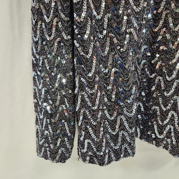 Womens Sequin Open Jacket Y2K New Years Eve Size  Medium - Picture 5 of 8
